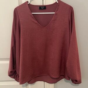 Vici Mauve V-Neck Blouse